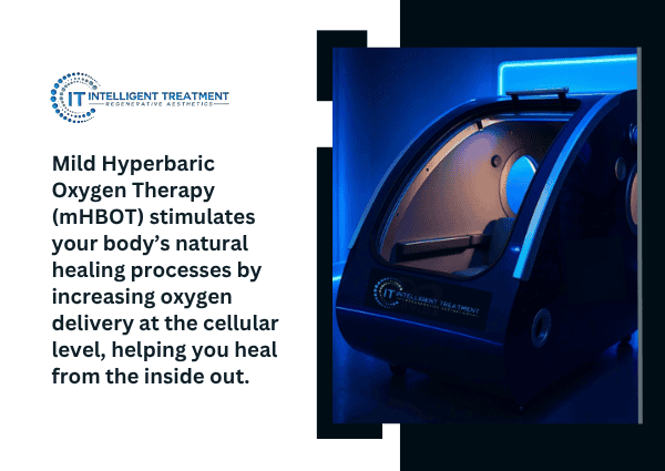 Mild hyperbaric oxygen therapy chamber session at IT Intelligent Treatment
